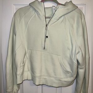Lululemon Scuba half zip hoodie- light green